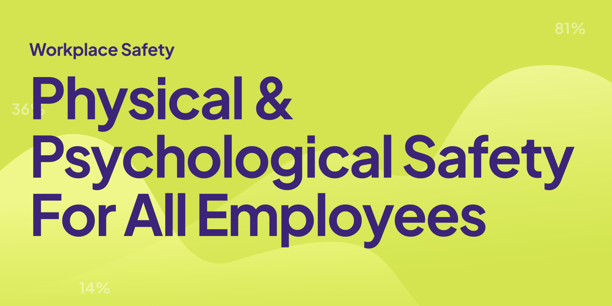 physically and psychological safe workplace