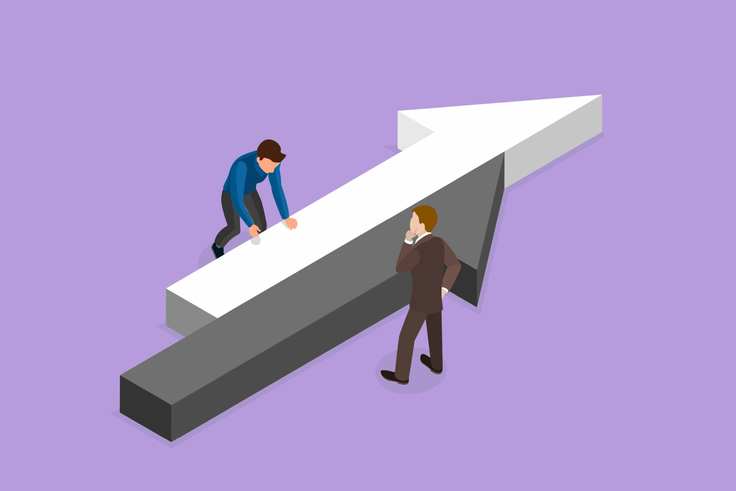 3D Isometric Flat Vector Illustration of Uncoordinated Halves, Inconsistency, Business Conflict