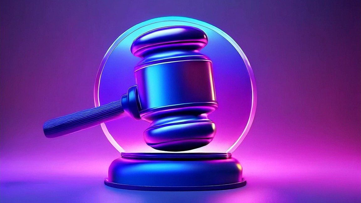 A glowing gavel symbolising legal compliance, featured for a blog on Diversio in Sweden: Helping Organisations Comply and Thrive.